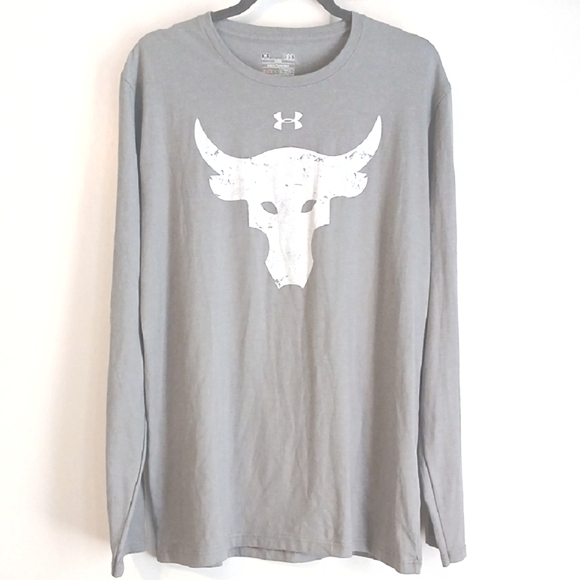 Under Armour "Project Rock" Heat Gear Long Sleeve T-Shirt In Large (Loose Fit) - Picture 1 of 6